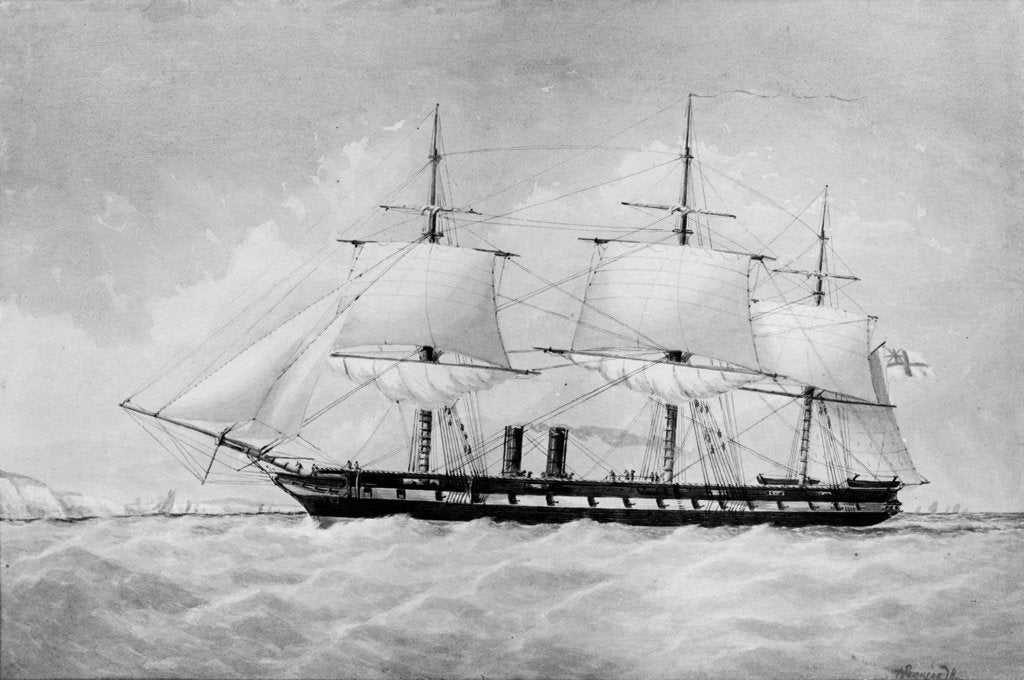 Detail of HMS 'Mersey' Steam Frigate by A. Pearson