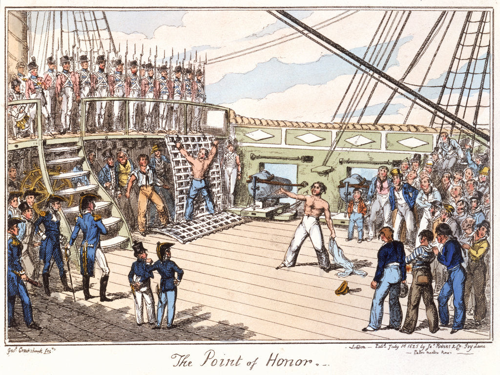Detail of The Point of Honour by George Cruikshank