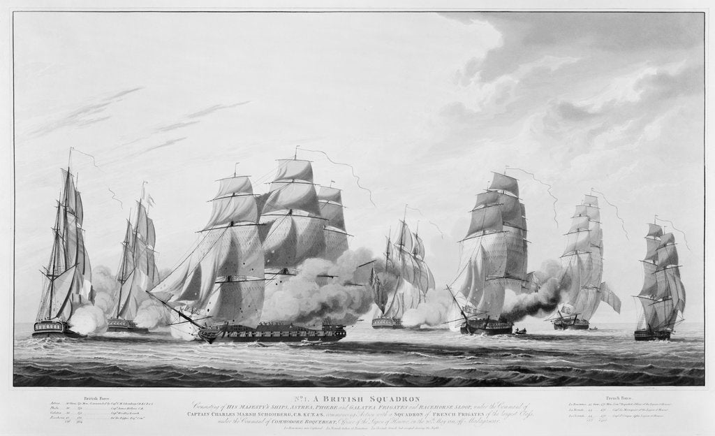 Detail of A British squadron off Madagascar by unknown
