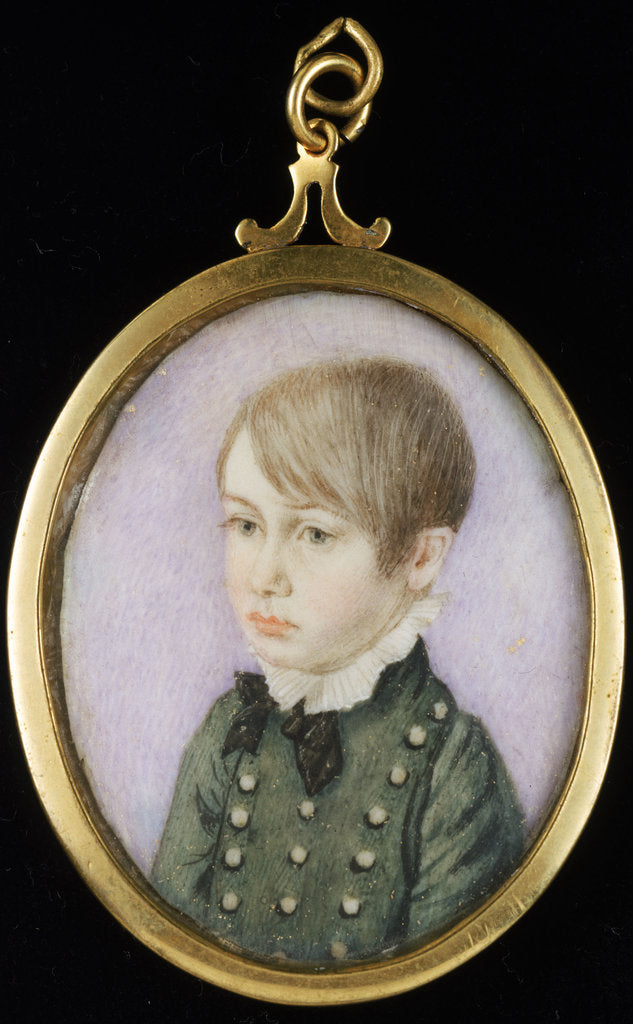 Detail of Portrait of a young boy, formerly thought to be Horatio Nelson by unknown