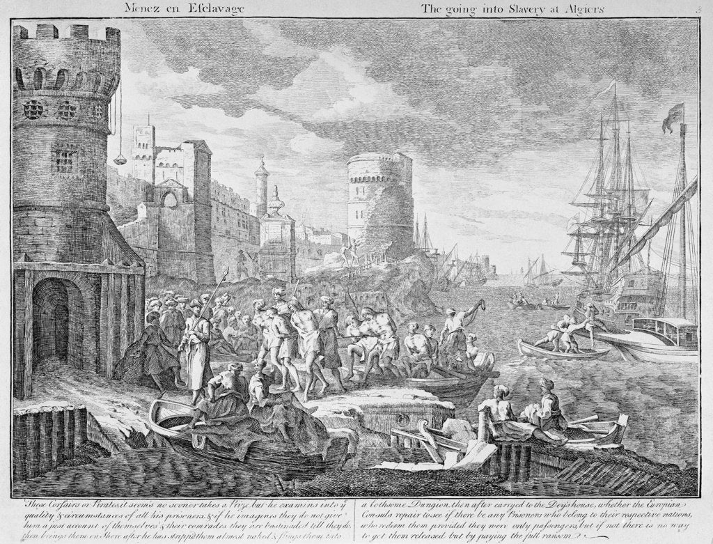 Detail of The going into slavery at Algiers by unknown