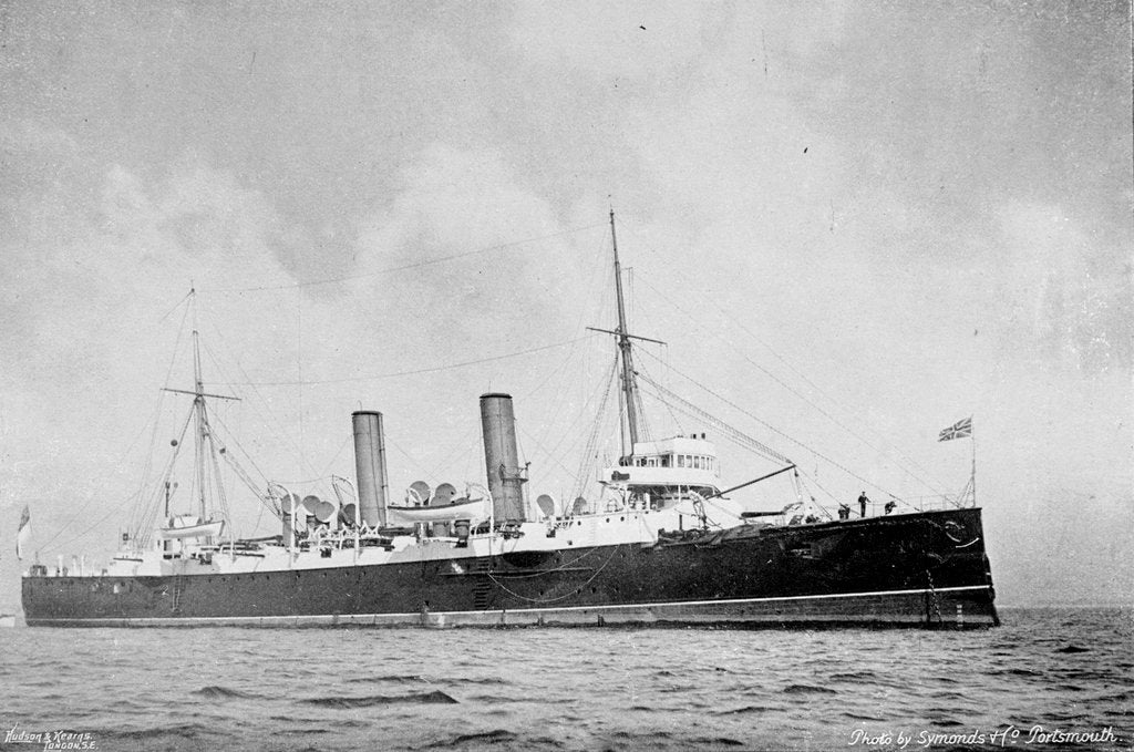 Detail of 2nd class protected cruiser HMS 'Fox' (1893) by unknown