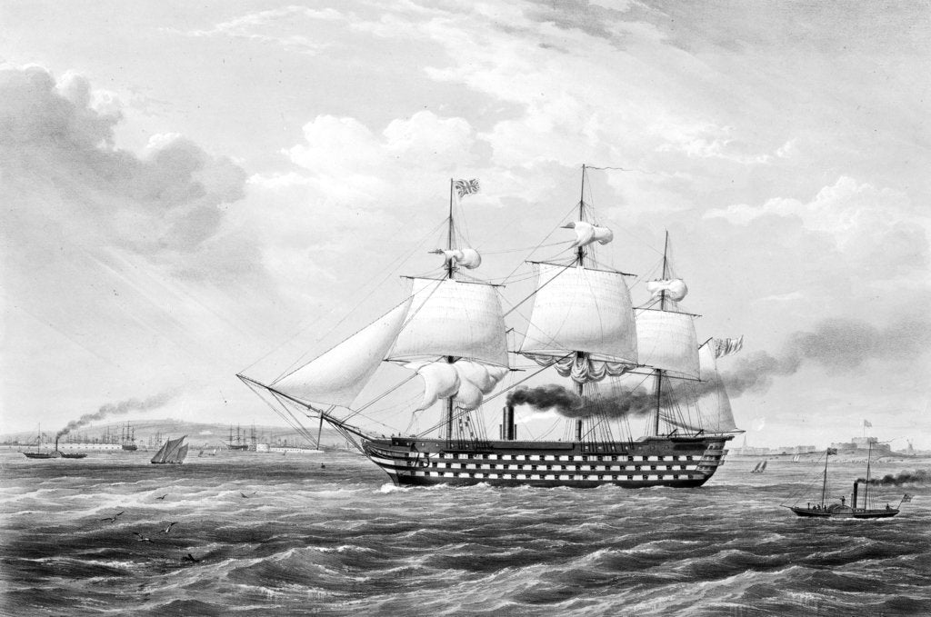 Detail of HMS 'The Duke of Wellington', 131 guns by G.H. Atkins