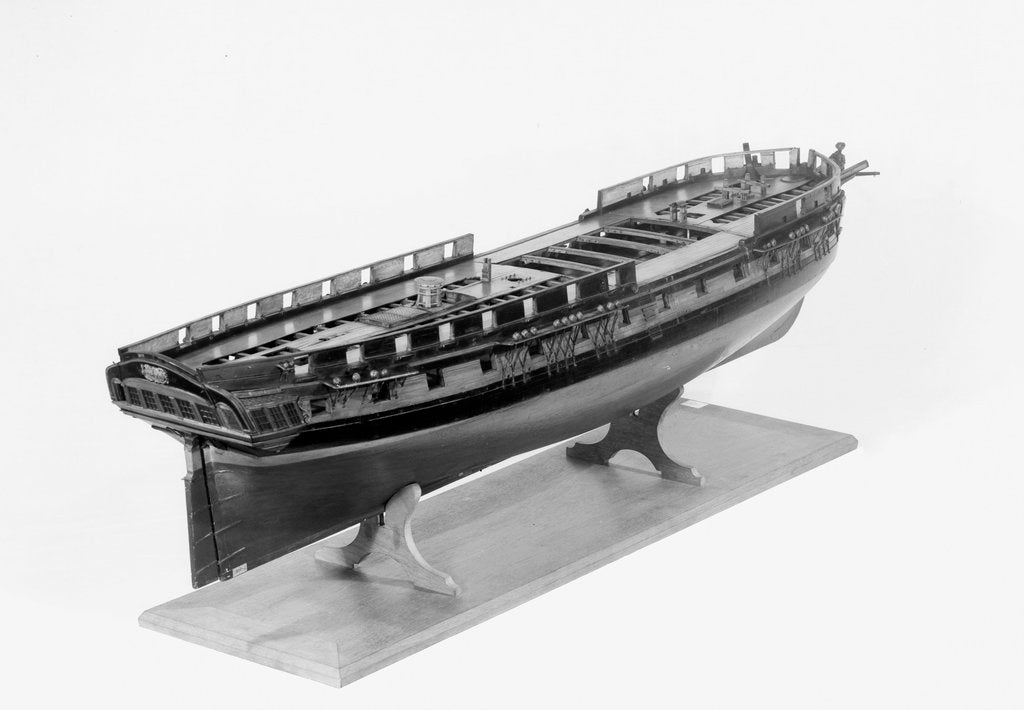 Detail of 'Pomona' (?), ship of 40 guns by unknown