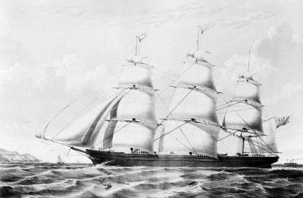 Detail of The Australian clipper 'White Star' by John R. Isaac