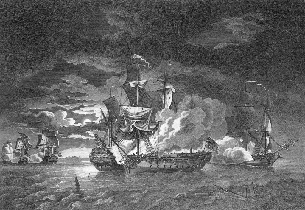 Detail of Defence of Captain Pearson in 'Serapis', 23 September 1779 by Robert Dodd