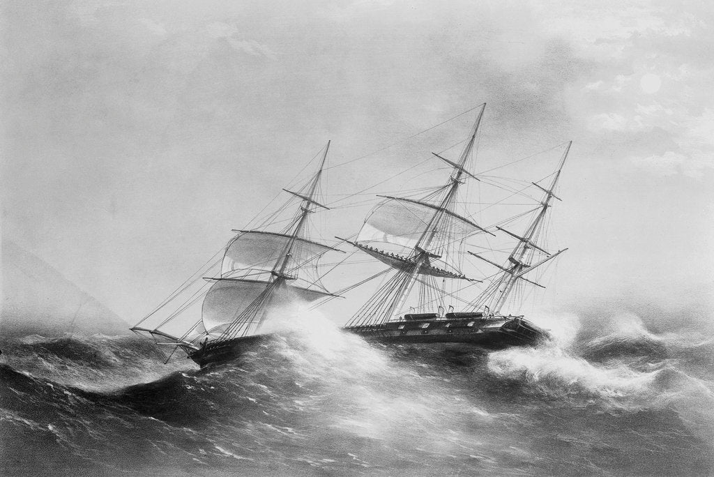 Detail of The Nile William Strange Commander, outward bound off the Cape by Thomas Goldsworth Dutton