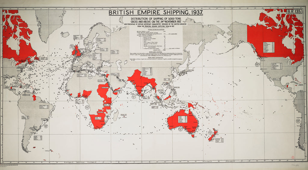 Detail of British Empire Shipping 1937 by 