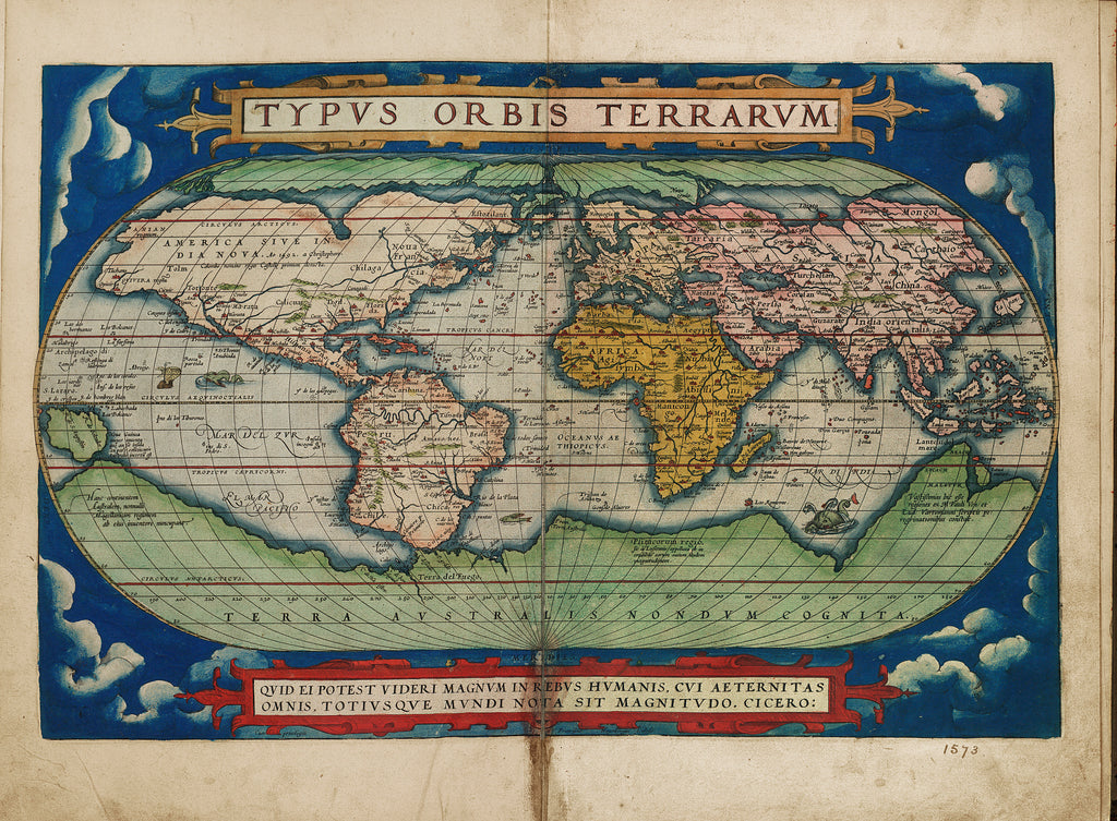 Detail of Typus Orbis Terrarum (Image of the globe of the world) by Unknown