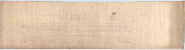Body, sheer lines and half-breadth plan for 'Queen Mary' (1933)