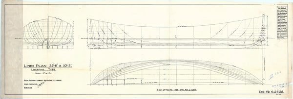 Line plan of 'Lucy Lavers' (1940)