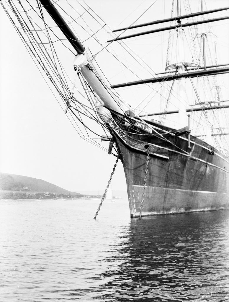 Detail of Cutty Sark (1869) close up of bow by unknown