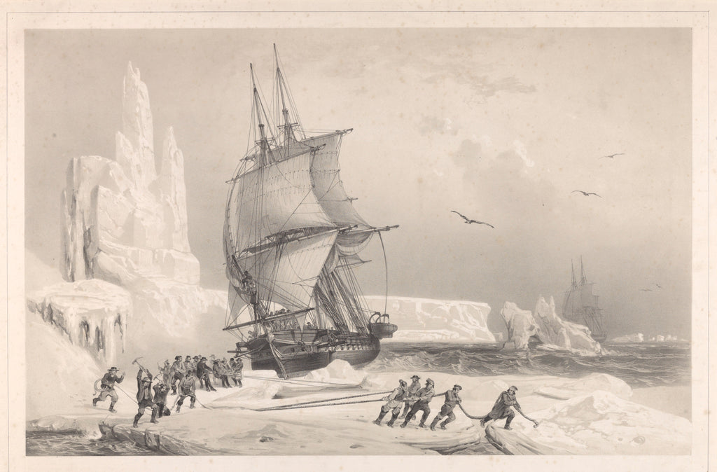Detail of Les Corvettes L'Astrolabe et Zelee 9 Feb 1838 by 