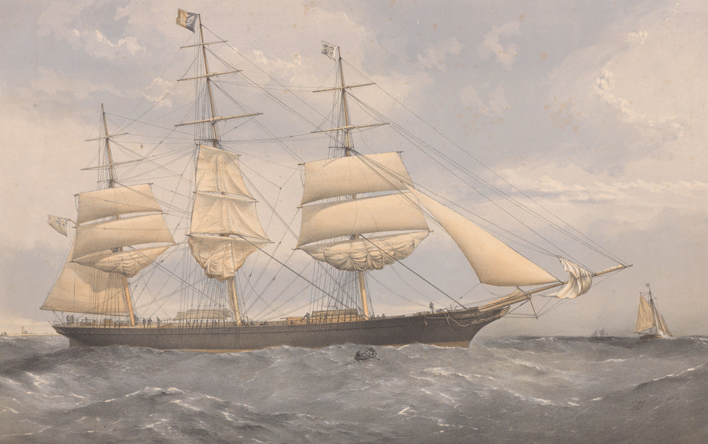 Detail of The Clipper Ship Norman Court outward bound by Thomas Goldsworthy Dutton; William Foster