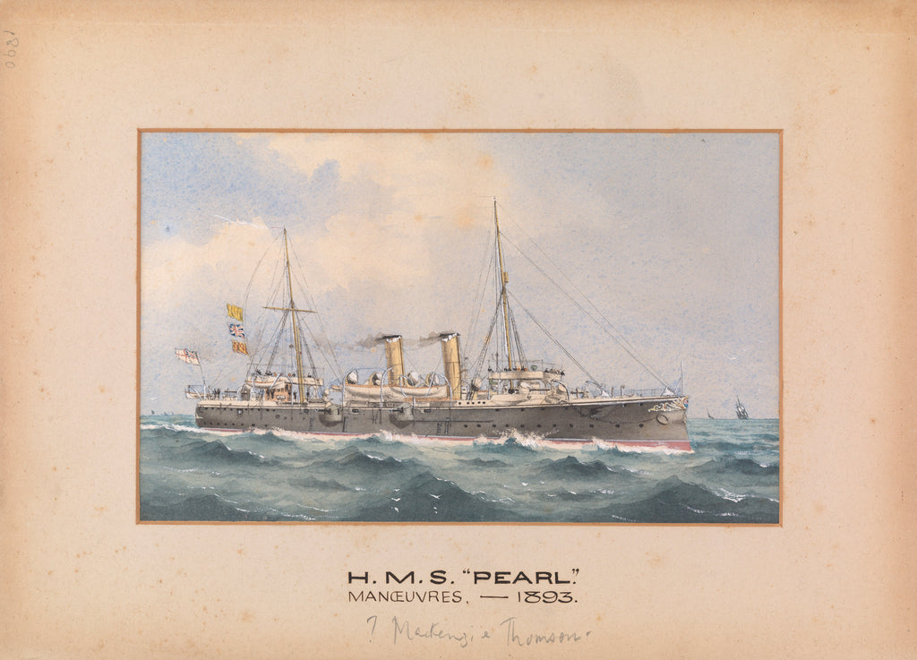 Detail of HMS Pearl Manoeuvres - 1893 by unknown