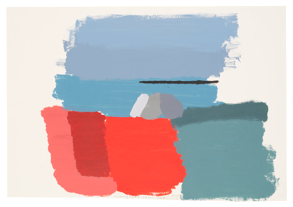 Detail of Sea, sky, railing, chairs and deck by 