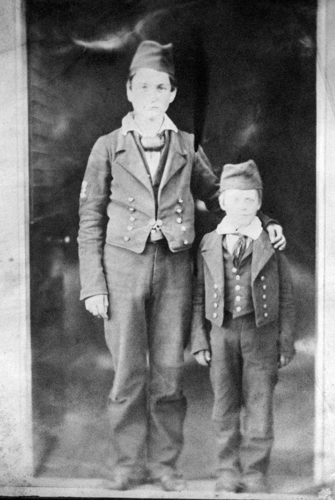 Detail of Greenwich Hospital schoolboys, about 1850 by unknown