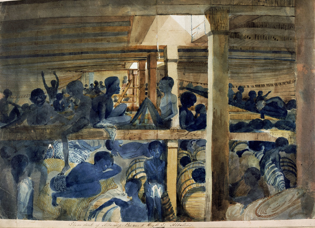 Detail of Slaves below deck by Francis Meynell