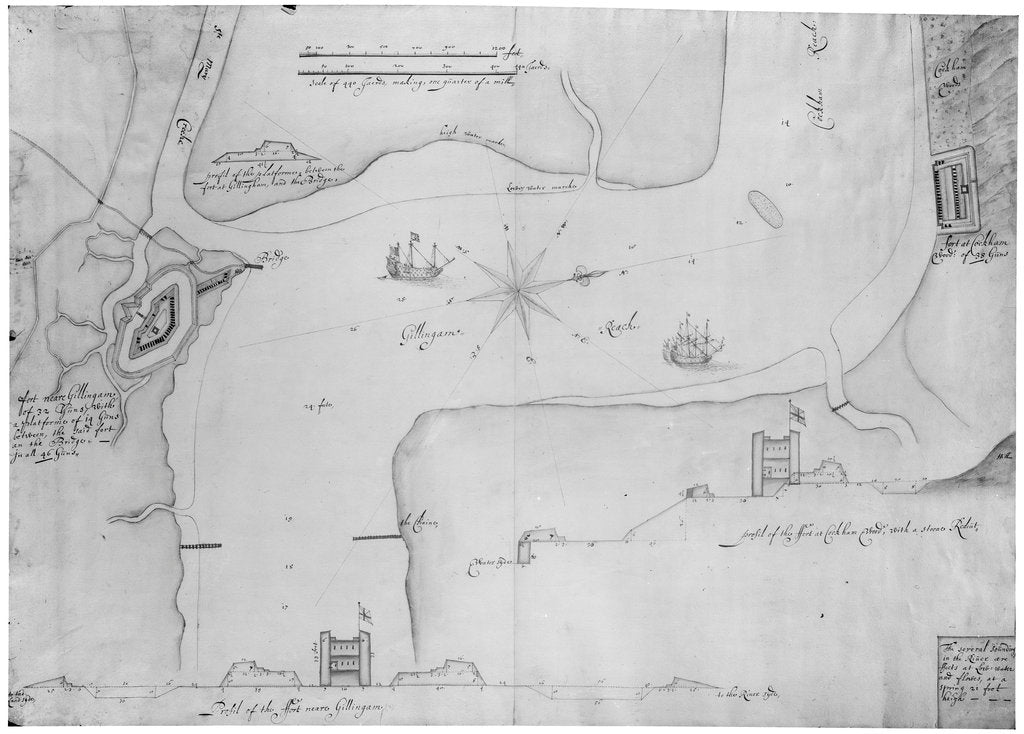 Detail of Gillingham and Cookham Bloods, River Medway by Bernard de Gomme