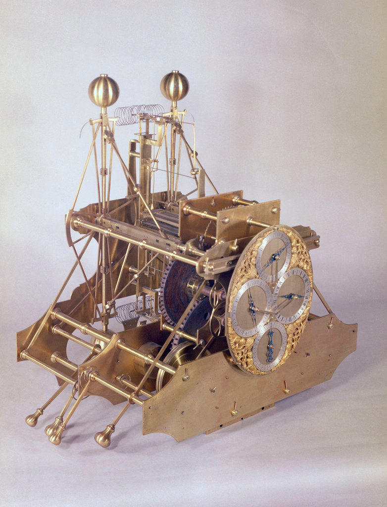 Detail of Marine timekeeper (H1), side by John Harrison