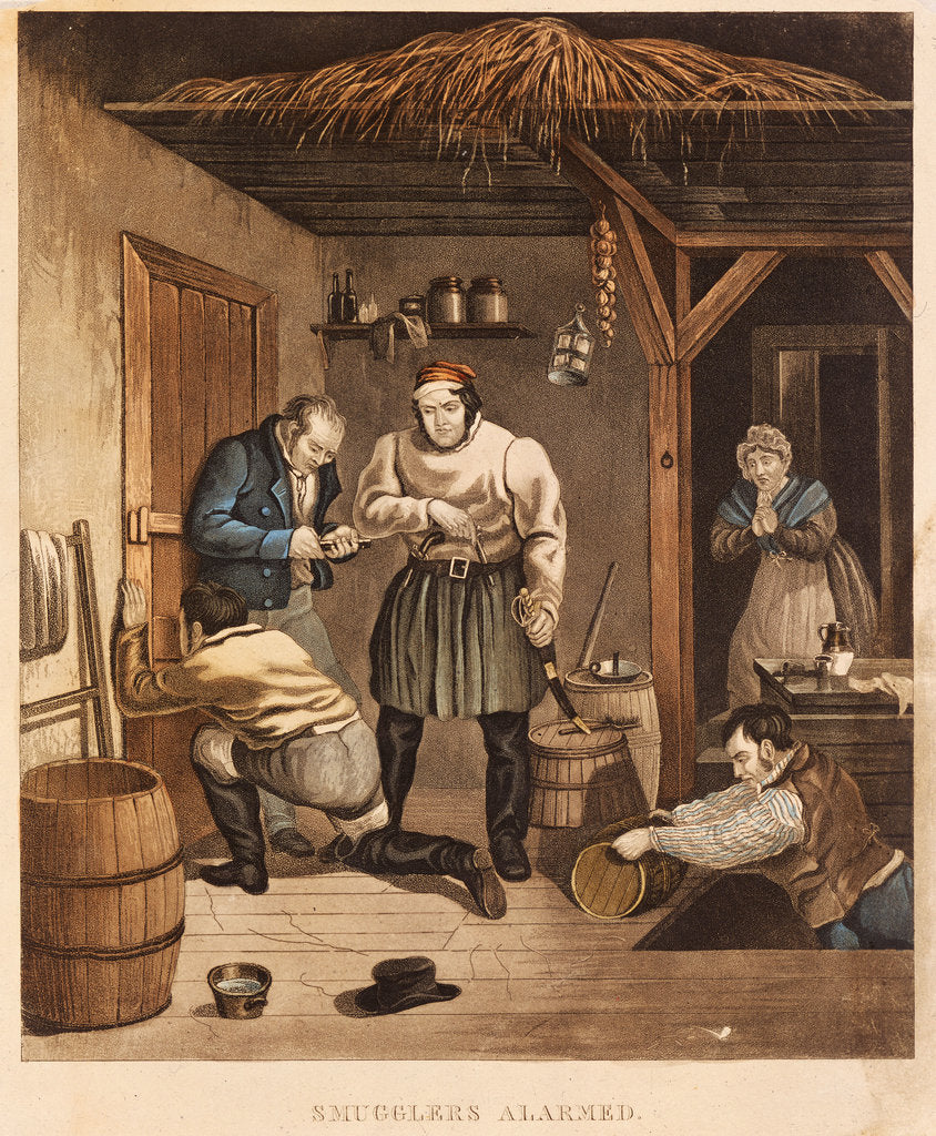 Detail of Smugglers alarmed by unknown