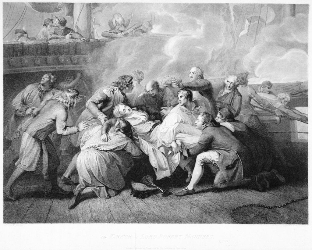 Detail of The death of Lord Robert Manners by Thomas Stothard