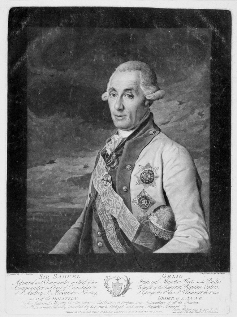 Detail of Sir Samuel Greig by unknown