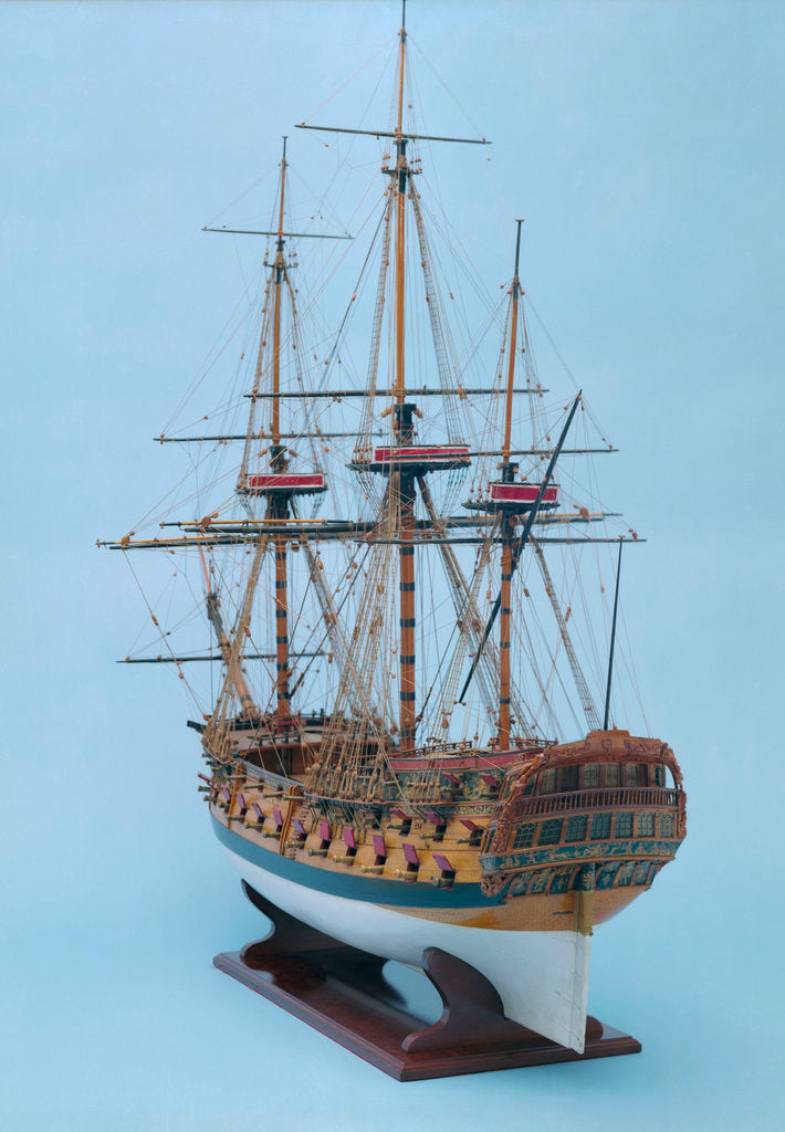Detail of 'Centurion', 60 guns by Benjamin Slade