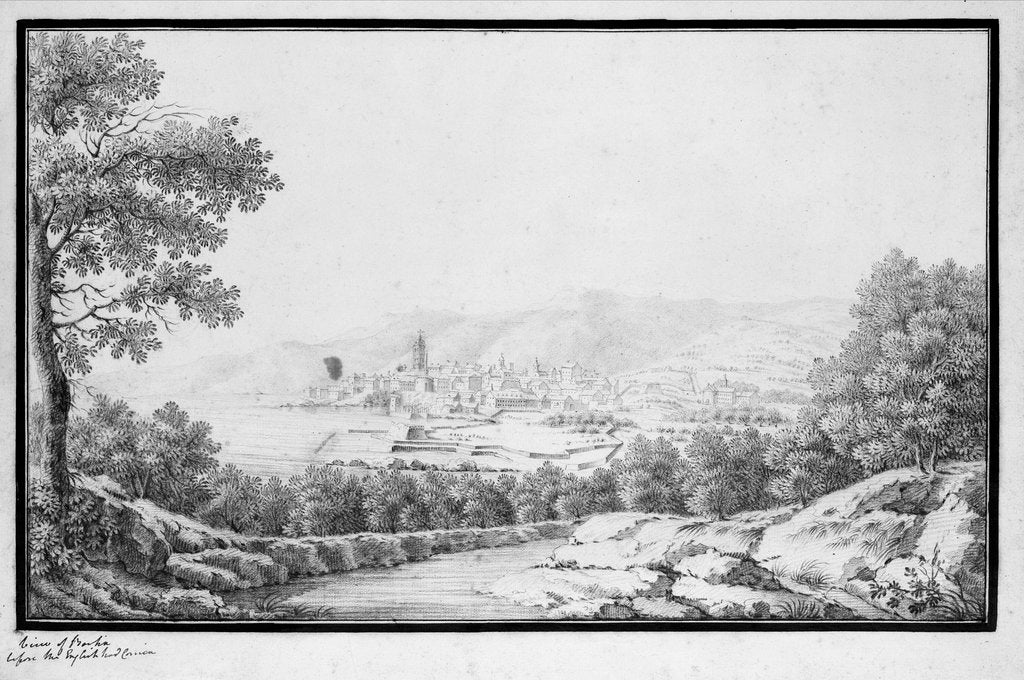 Detail of View of Bastia before the English controlled Corsica by unknown