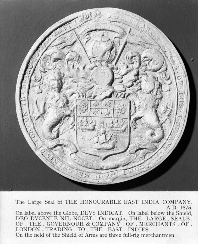Detail of Seal of East India Company, 1675 by unknown
