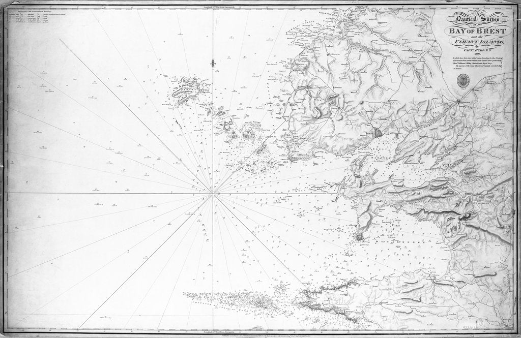 Detail of A nautical survey of the Bay of Brest and the Ushant Islands by Captain Hurd RN, 1807 by Hurd
