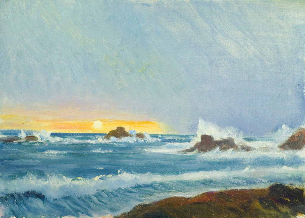 Detail of A coastal view, Grande Rocque by John Everett