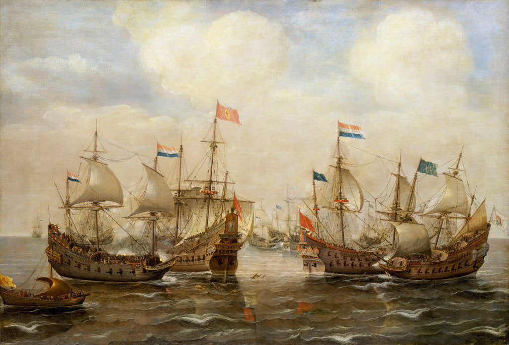 Detail of An engagement between the Spanish and the Dutch, circa 1630 by Cornelisz Verbeecq