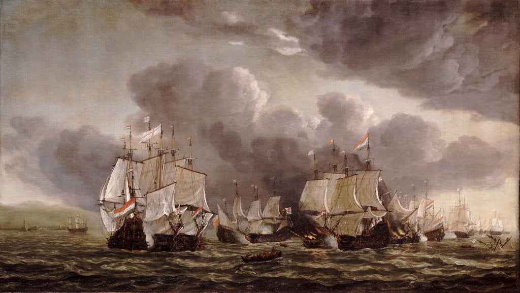 Detail of The Battle of Leghorn, 4 March 1653 by Reinier Nooms