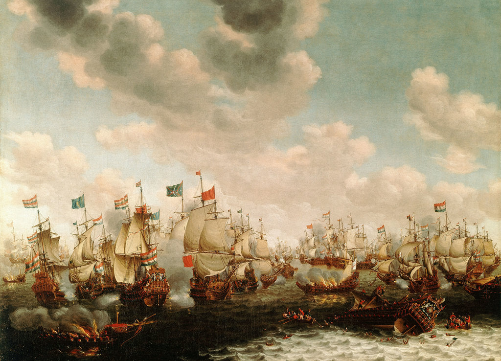 Detail of The Four Days' Battle, 1-4 June 1666 by Pieter Cornelisz van Soest