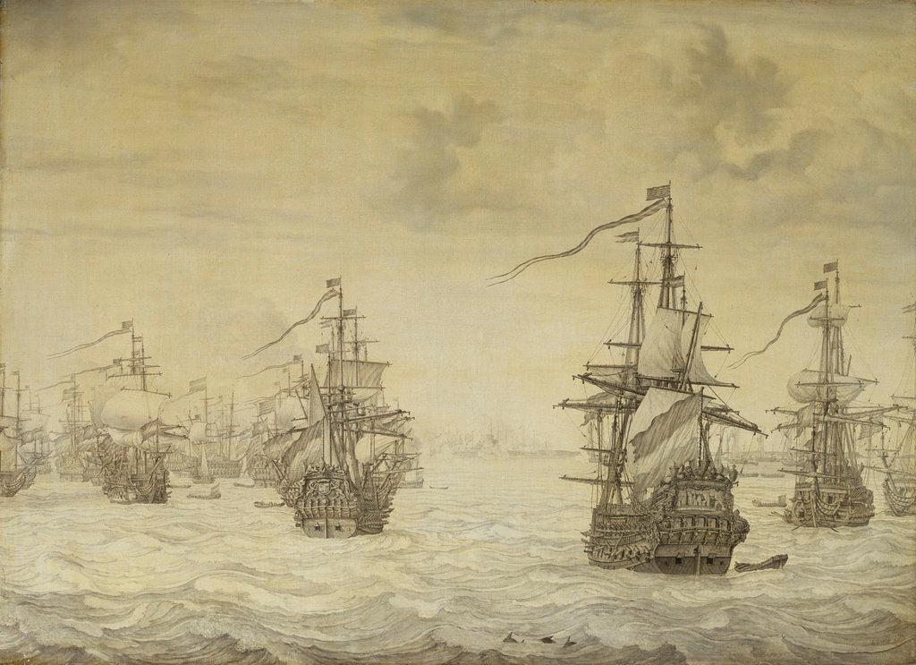 Detail of Dutch attack on Harwich, July 1667 by Willem van de Velde the Elder