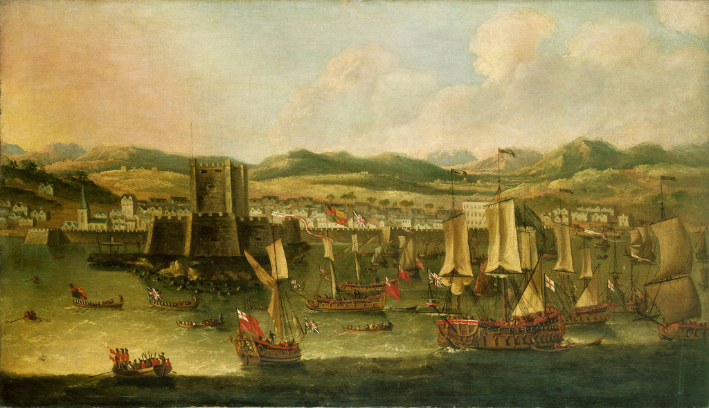 Detail of Landing of William III at Carrickfergus, 14 June 1690 by English School