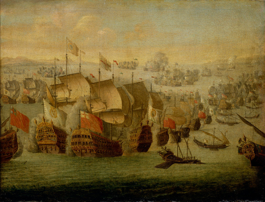 Detail of The Battle of Malaga, 13 August 1704 by Isaac Sailmaker