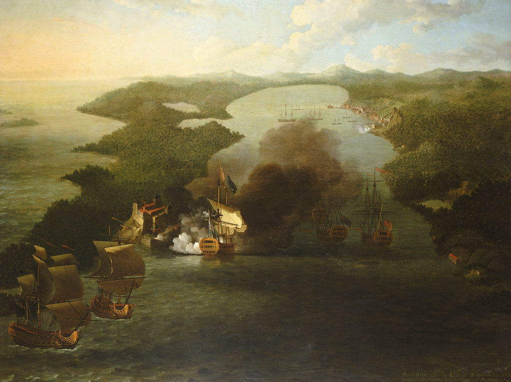 Detail of The capture of Puerto Bello, 21 November 1739 by Samuel Scott