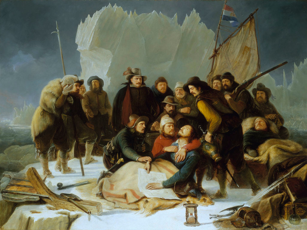 Detail of The death of Willem Barents, 20 June 1597 by Christiaan Julius Lodewyck Portman