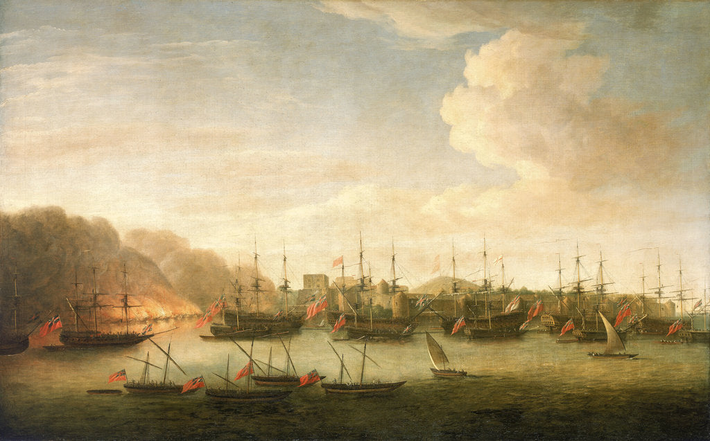Detail of The capture of Geriah, February 1756 by Dominic Serres the Elder