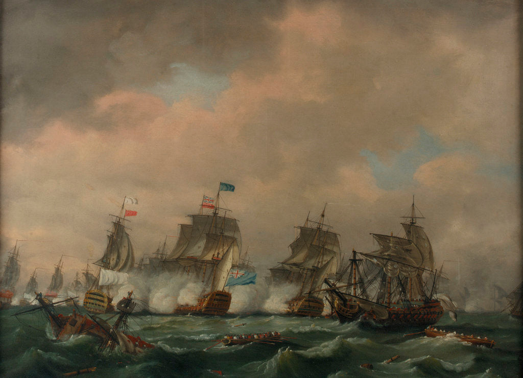 Detail of The Battle of Quiberon Bay, 20 November 1759 by Thomas Luny