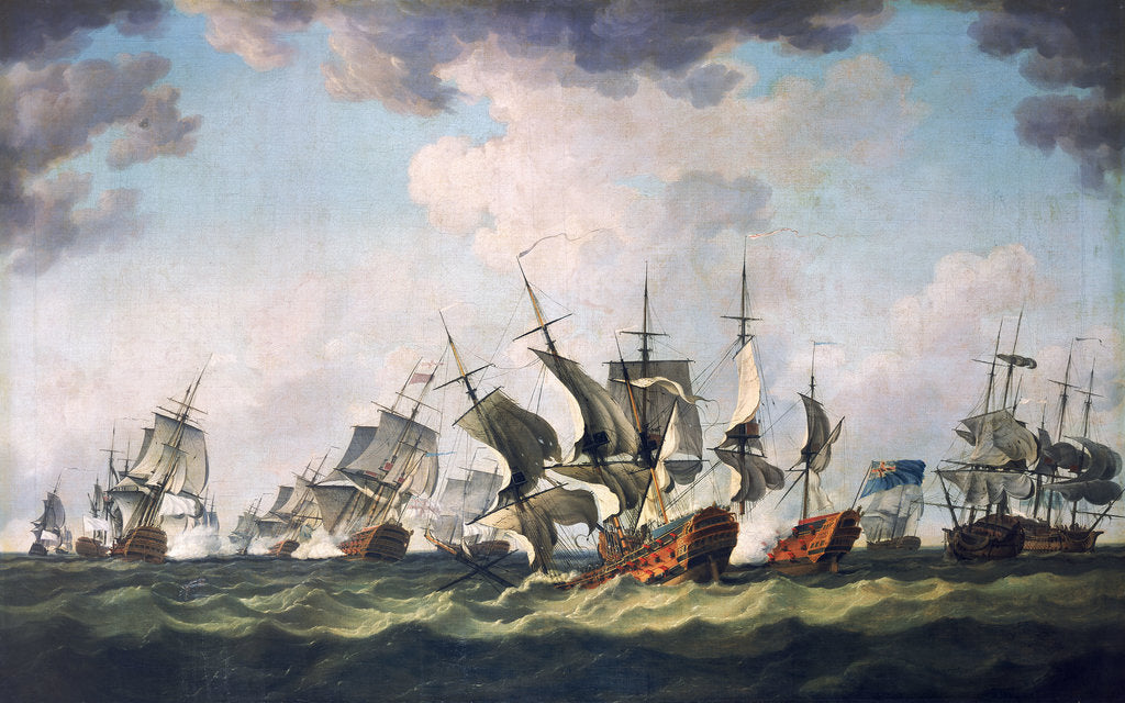Detail of The Battle of Quiberon Bay, 20 November 1759 by Richard Paton