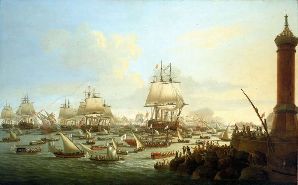 Detail of Arrival of their Sicilian majesties at Naples, 12 October 1785 by Dominic Serres the Elder
