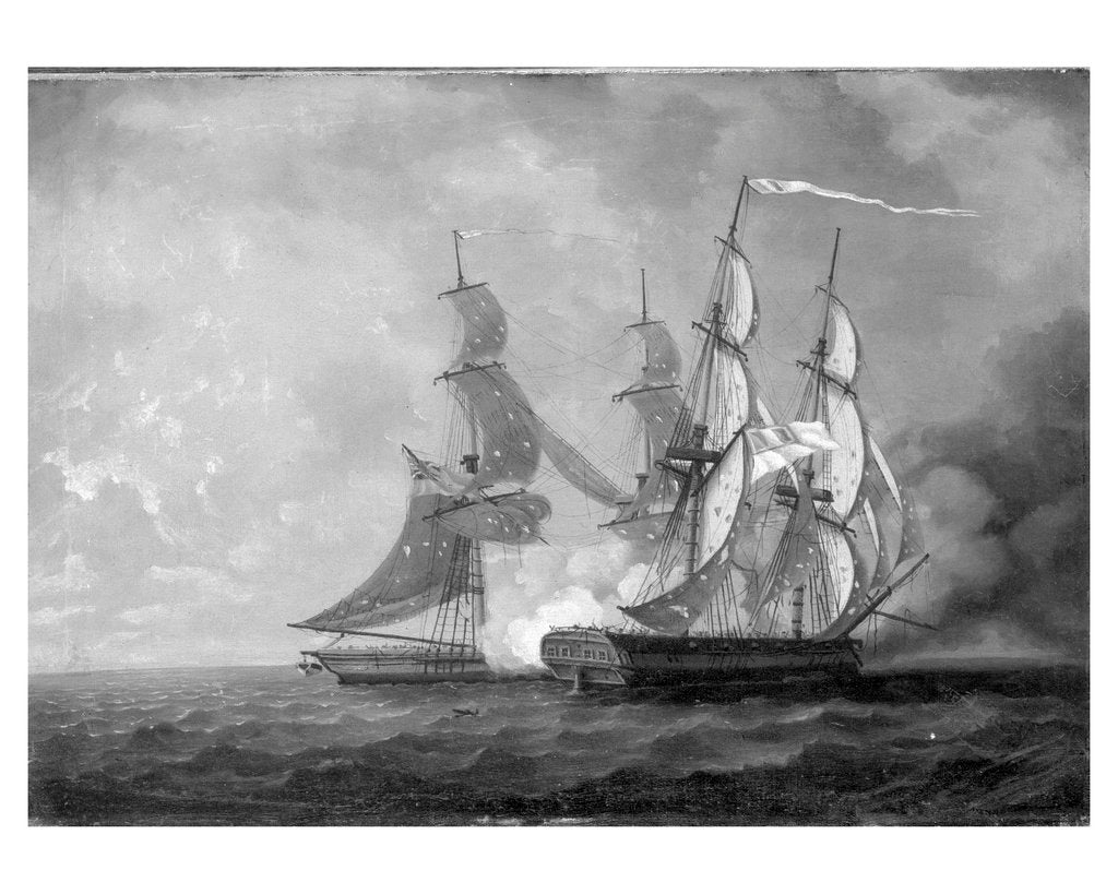 Detail of HMS 'Scourge' capturing the 'Sansculotte', 13 March 1793 by Thomas Yates