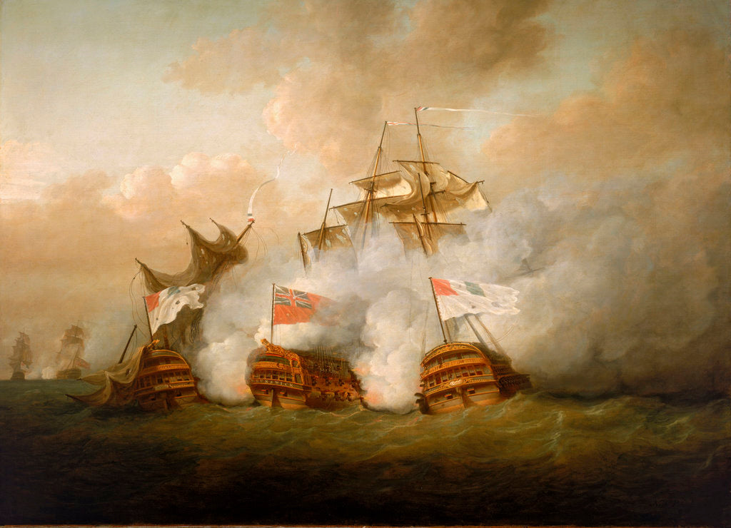 Detail of The 'Brunswick' and the 'Vengeur du Peuple' at the Battle of the 1 June 1794 by Nicholas Pocock