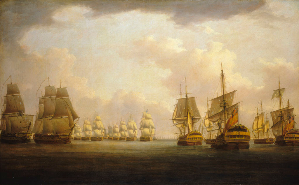 Detail of Admiral Sir Robert Calder's action off Cape Finisterre, 23 July 1805 by William Anderson