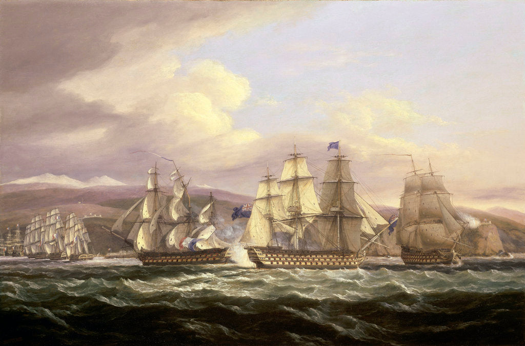 Detail of Blockade of Toulon, 1810-1814: Pellew's action, 5 November 1813 by Thomas Luny