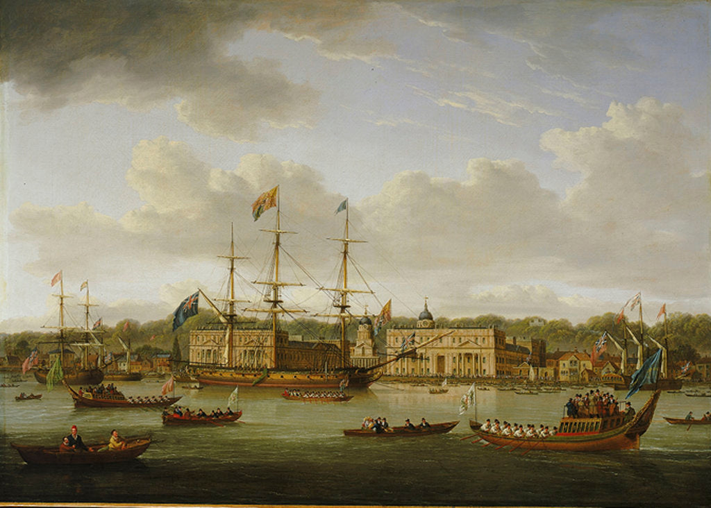 Detail of The return of George IV to Greenwich from Scotland, 10 August 1822 by William Anderson
