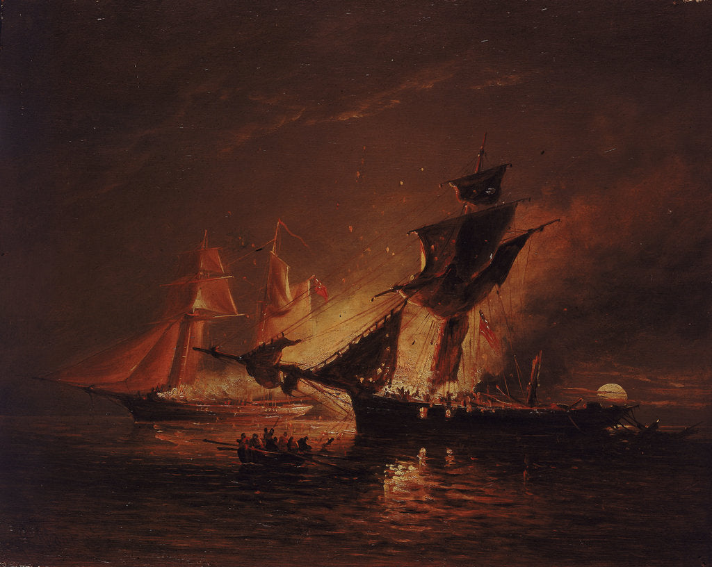 Detail of The capture of the Slaver 'Boladora', 6 June 1829 by John Moore